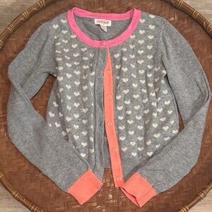 Cat & Jack Gray Cardigan with Pink Accents